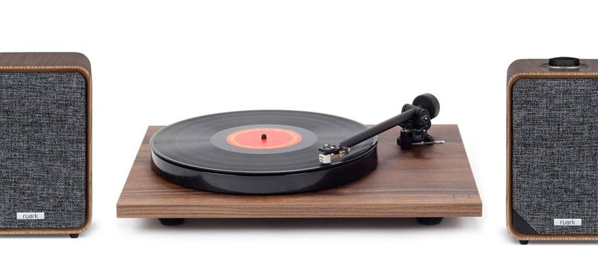 Rega Planar 1 + Ruark MR1 speakers in walnut
