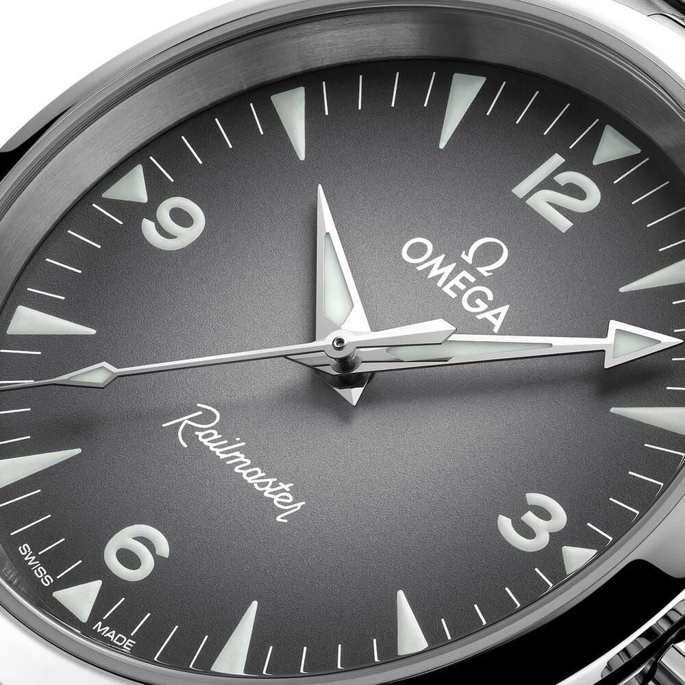 OMEGA Seamaster Railmaster 38mm Grey Dial Steel Bracelet Watch image number 2