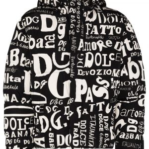 Dolce & Gabbana slogan print padded jacket