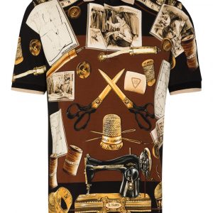 Dolce & Gabbana tailor-print polo shirt