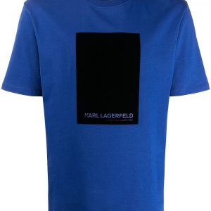 Karl Lagerfeld flock print short-sleeved T-shirt