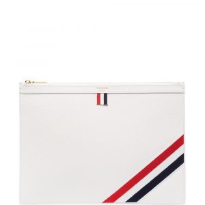 Thom Browne RWB tri-stripe clutch bag