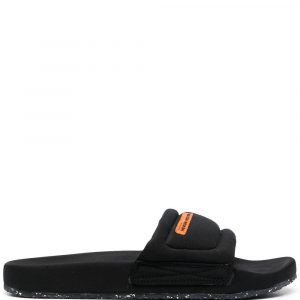 Heron Preston Logo patch flat slides