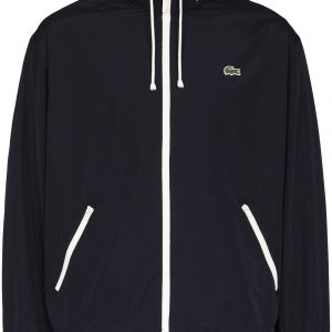 Lacoste embroidered logo zipped hooded jacket