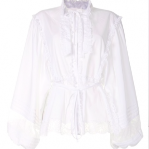 Dolce & Gabbana floral lace tied waist blouse