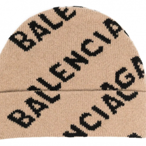 Balenciaga logo intarsia beanie