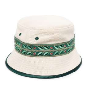 Casablanca leaf-print bucket hat