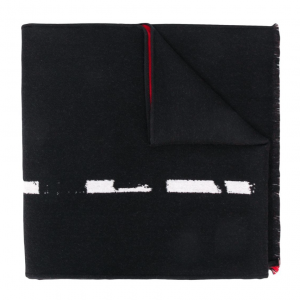 Alexander McQueen intarsia-knit graffiti-logo scarf