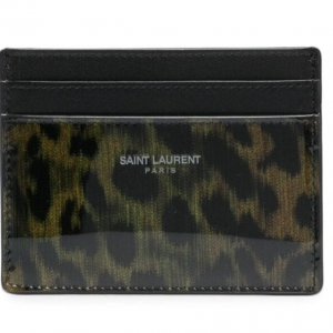 Saint Laurent leopard print cardholder