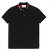 Gucci Cotton Polo With Kingsnake Embroidery Black