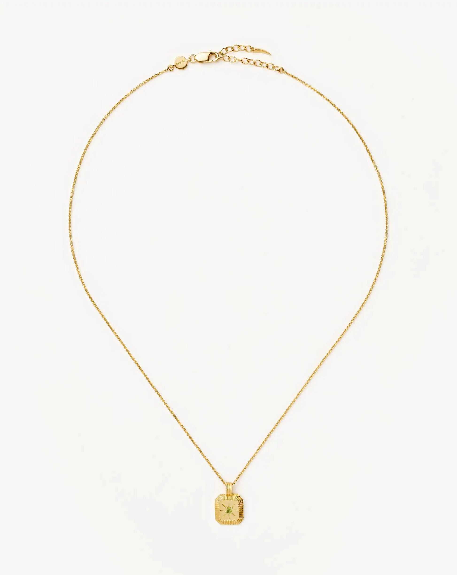 August Birthstone Pendant Necklace | 18ct Gold Vermeil/Peridot Necklaces Missoma