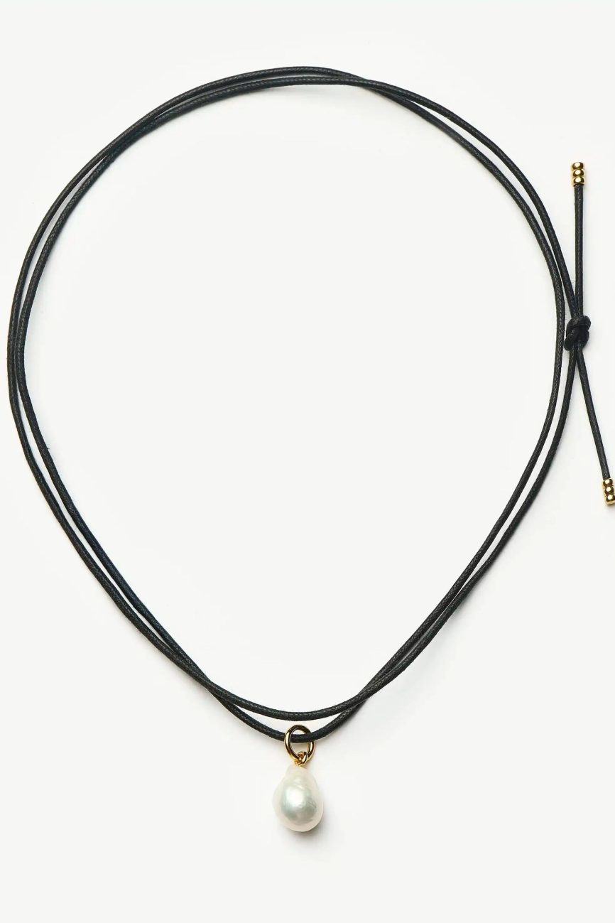 Baroque Pearl Cord Necklace | 18ct Gold Vermeil/Pearl Necklaces Missoma