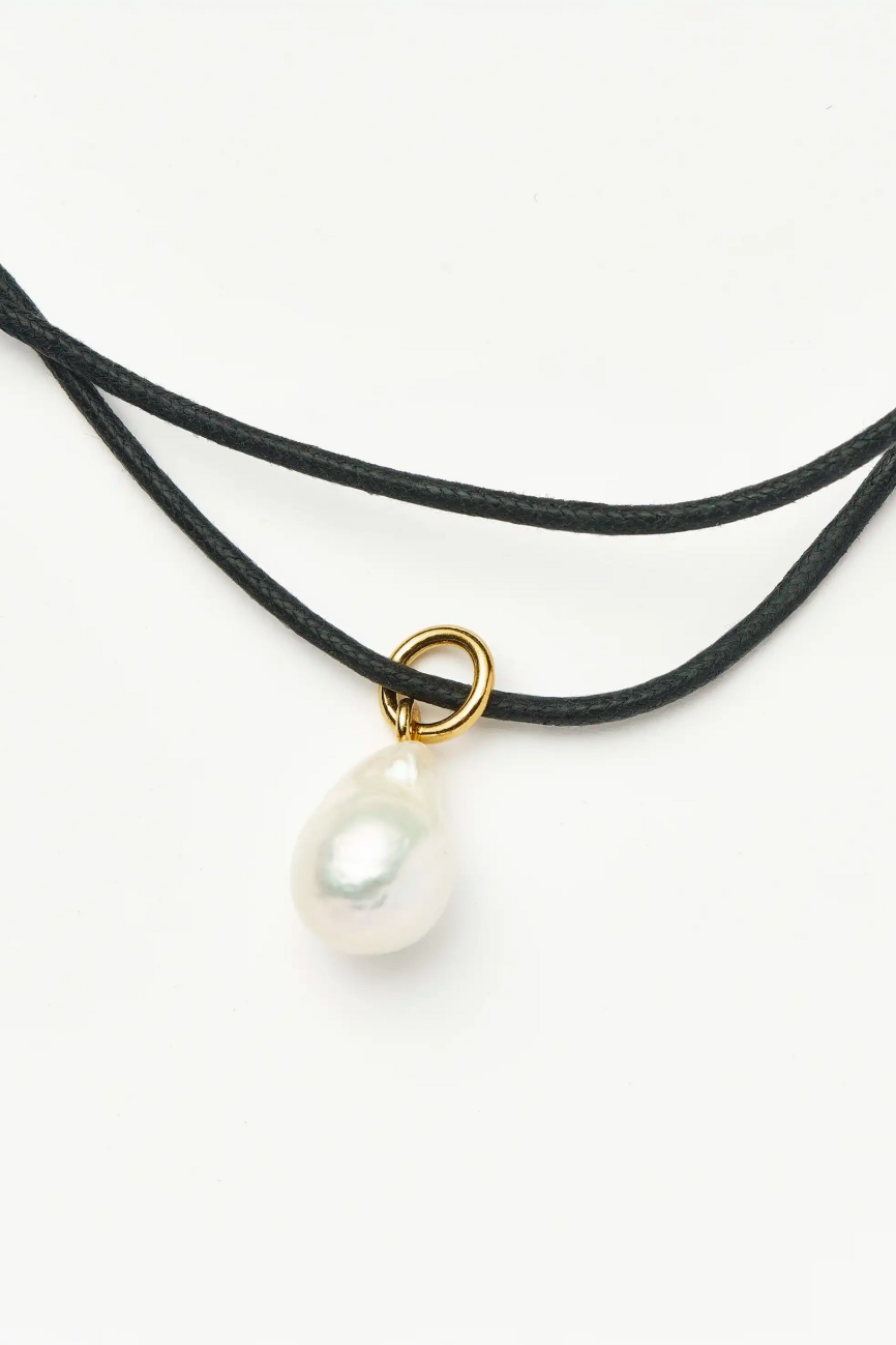Baroque Pearl Cord Necklace | 18ct Gold Vermeil/Pearl Necklaces Missoma