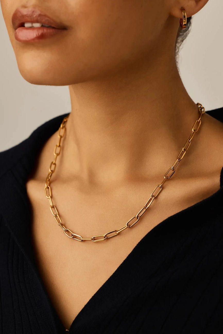 Classic Paperclip Chain Necklace | 18ct Gold Plated Necklaces Missoma