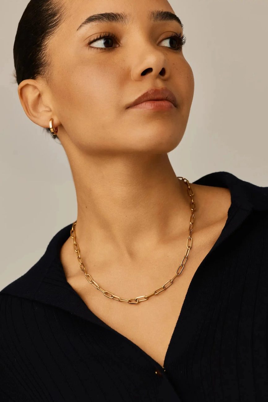 Classic Paperclip Chain Necklace | 18ct Gold Plated Necklaces Missoma
