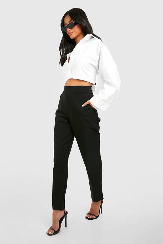 boohoo Petite Super Stretch Tapered Tailored Trouser 3