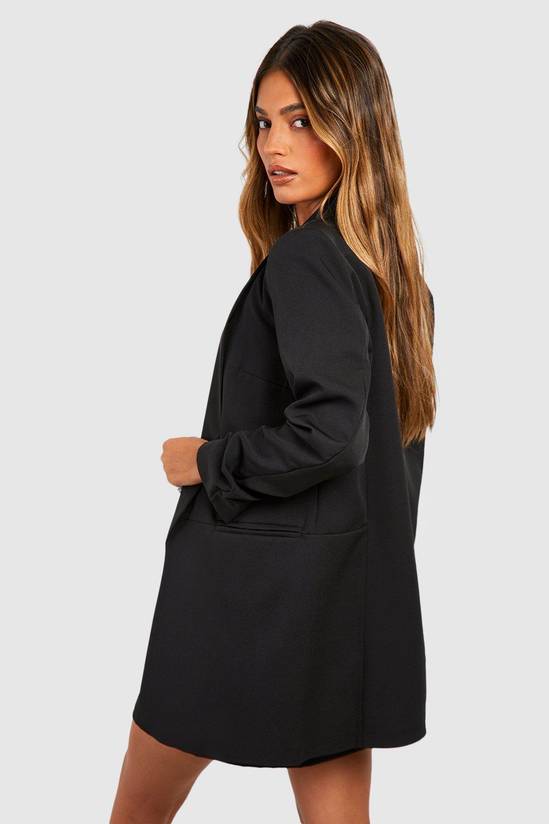 boohoo Ruched Sleeve Tailored Blazer 2
