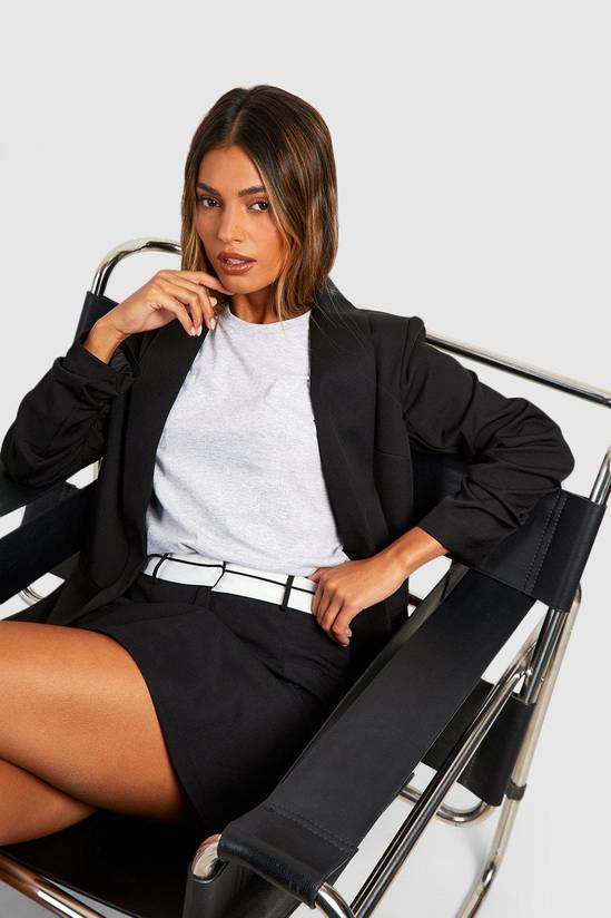 boohoo Ruched Sleeve Tailored Blazer 3