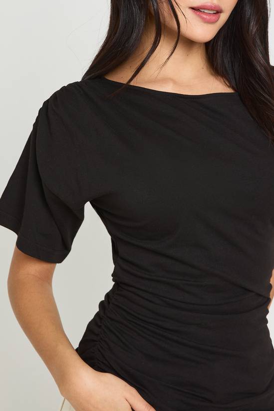 boohoo Ruched Side Cinched T-Shirt 4