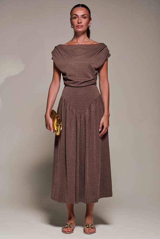 Jolie Moi Asymmetric Neckline Midaxi Dress 1
