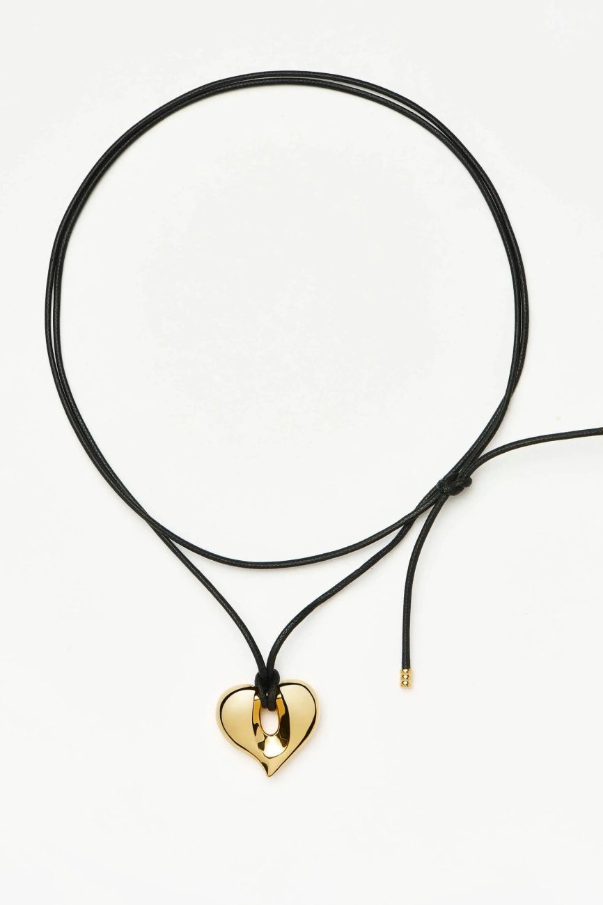 Molten Heart Pendant Cord Necklace | 18ct Gold Plated Necklace Missoma