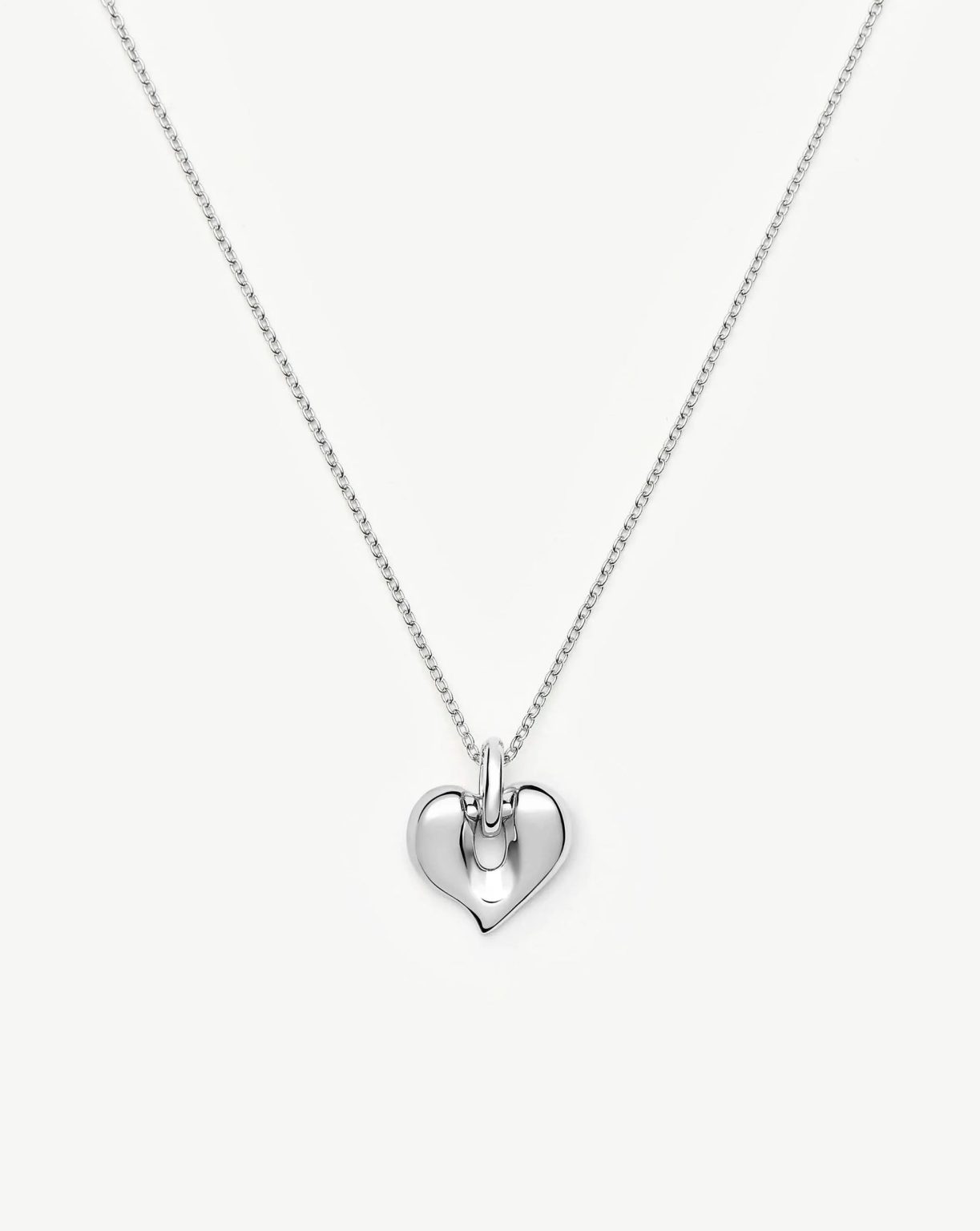 Molten Heart Pendant Necklace | Silver Plated Necklace Missoma