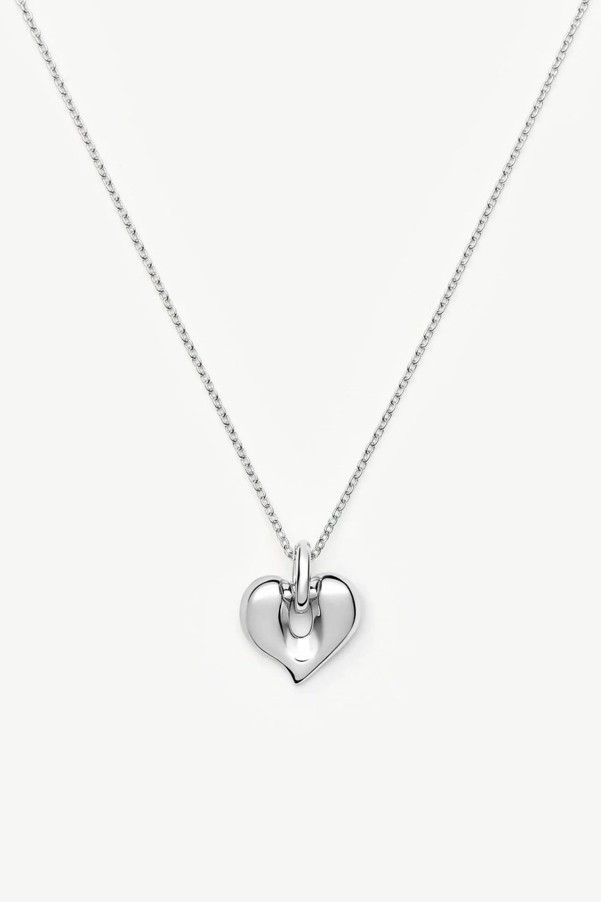 Molten Heart Pendant Necklace | Silver Plated Necklace Missoma