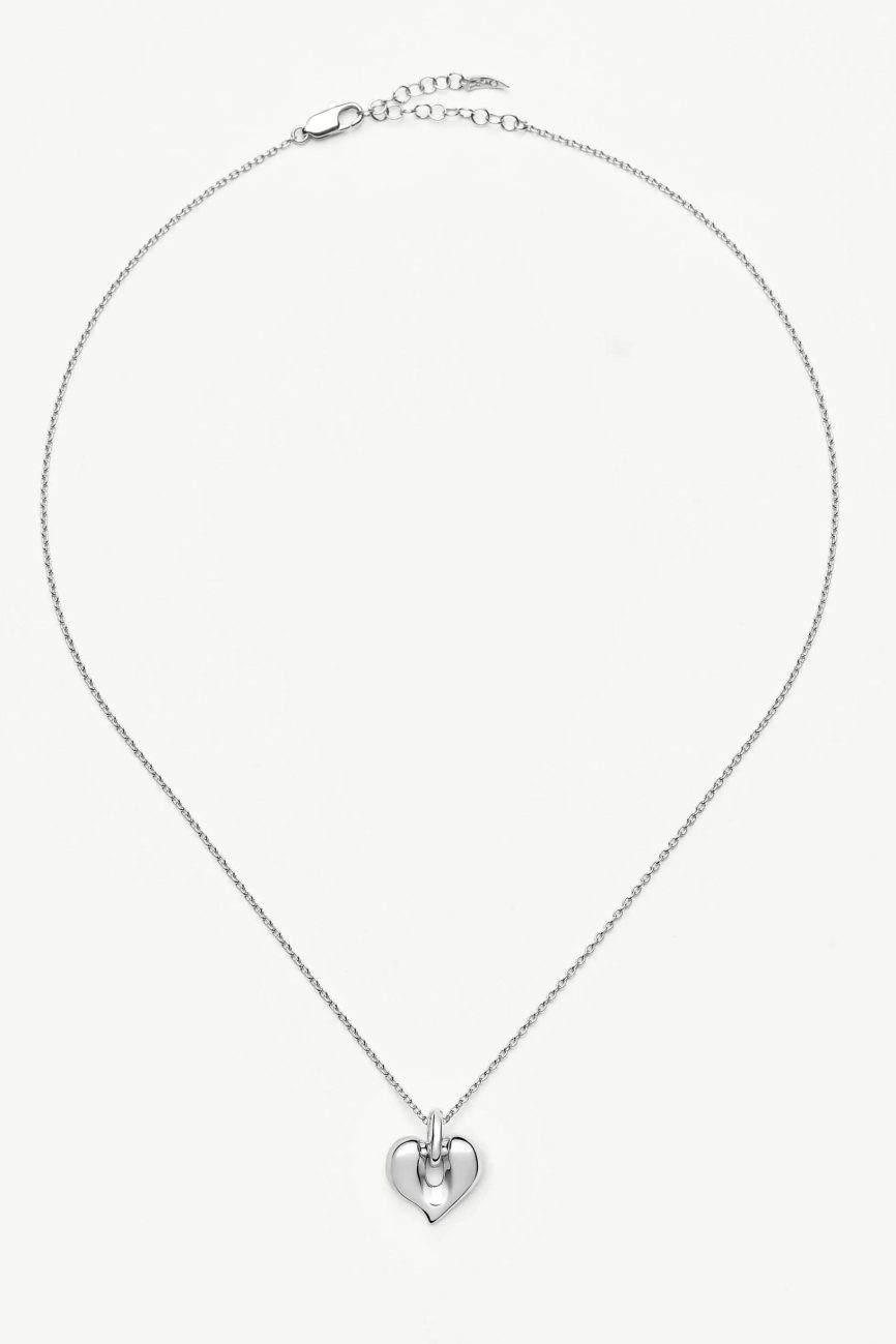 Molten Heart Pendant Necklace | Silver Plated Necklace Missoma