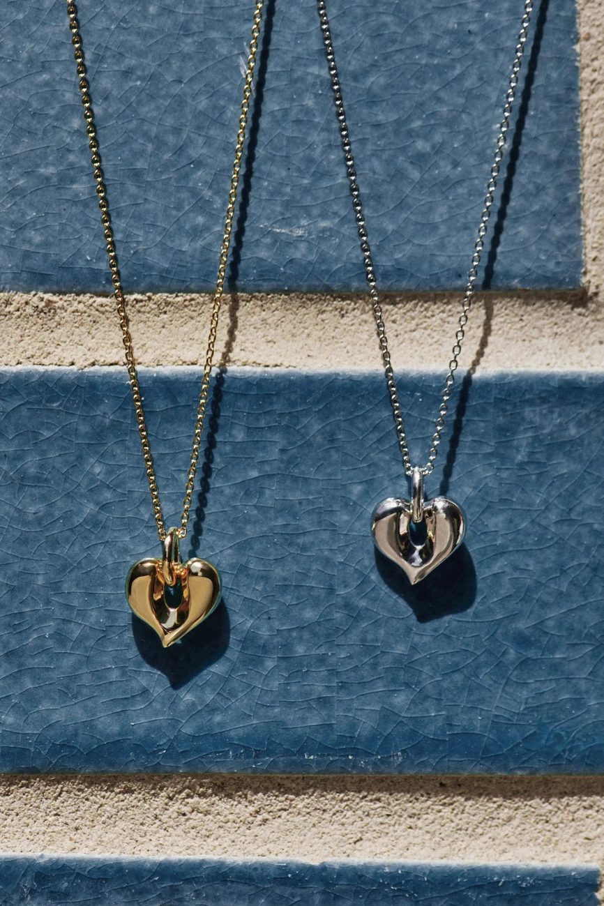 Molten Heart Pendant Necklace | Silver Plated Necklace Missoma
