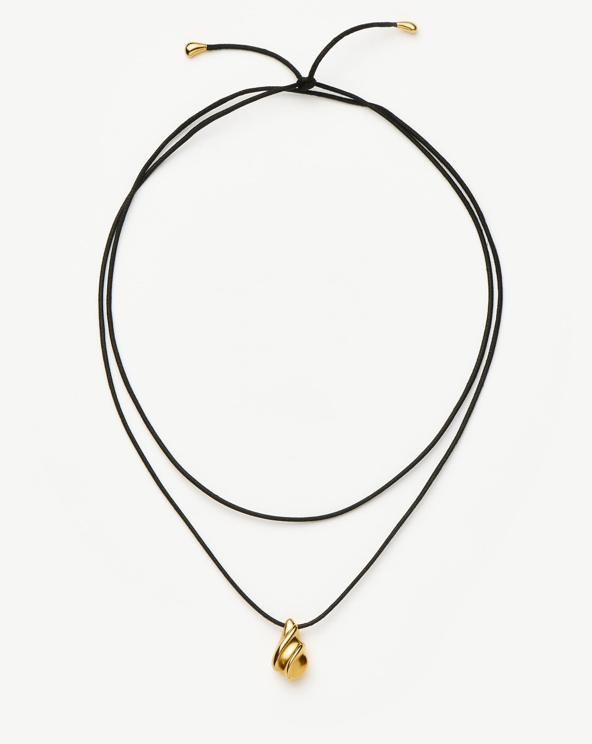 Savi Ridge Droplet Pendant Cord Necklace | 18ct Gold Plated Necklaces Missoma