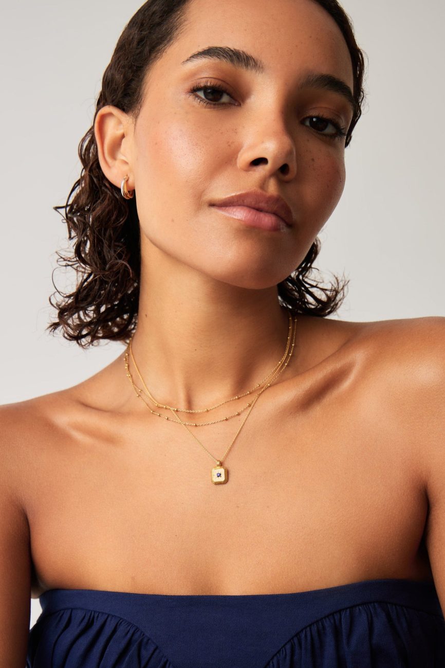 September Birthstone Pendant Necklace | 18ct Gold Vermeil/Lapis Necklaces Missoma