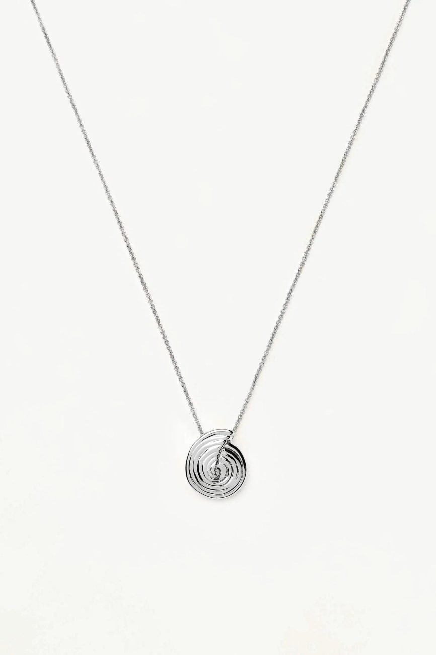 Spiral Mini Pendant Necklace | Silver Plated Necklaces Missoma