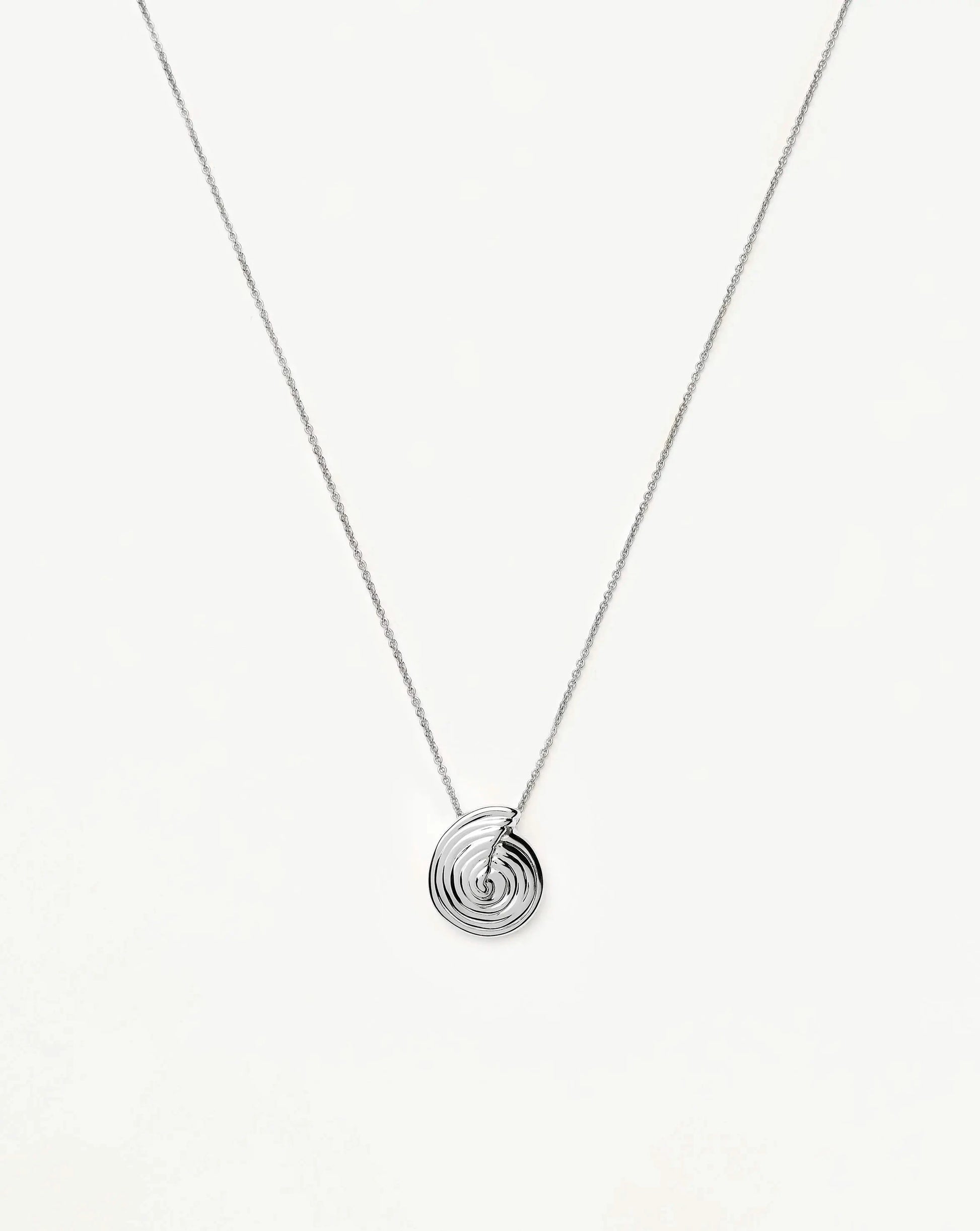 Spiral Mini Pendant Necklace | Silver Plated Necklaces Missoma