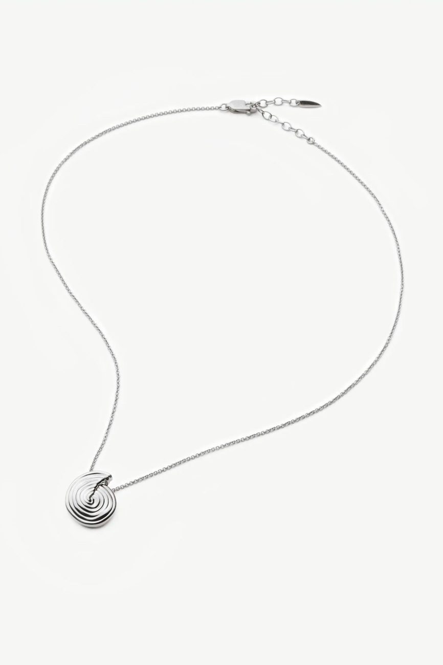 Spiral Mini Pendant Necklace | Silver Plated Necklaces Missoma
