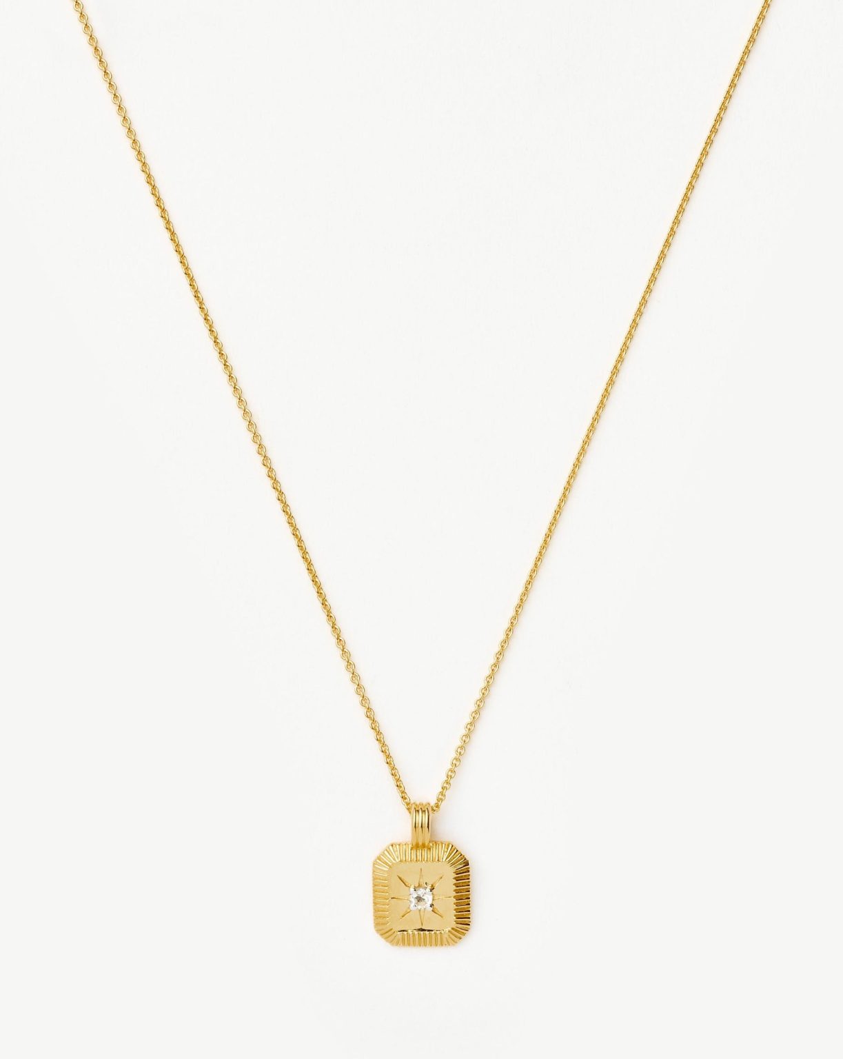 Star Ridge Birthstone Pendant Necklace | 18ct Gold Vermeil/Crystal Necklaces Missoma