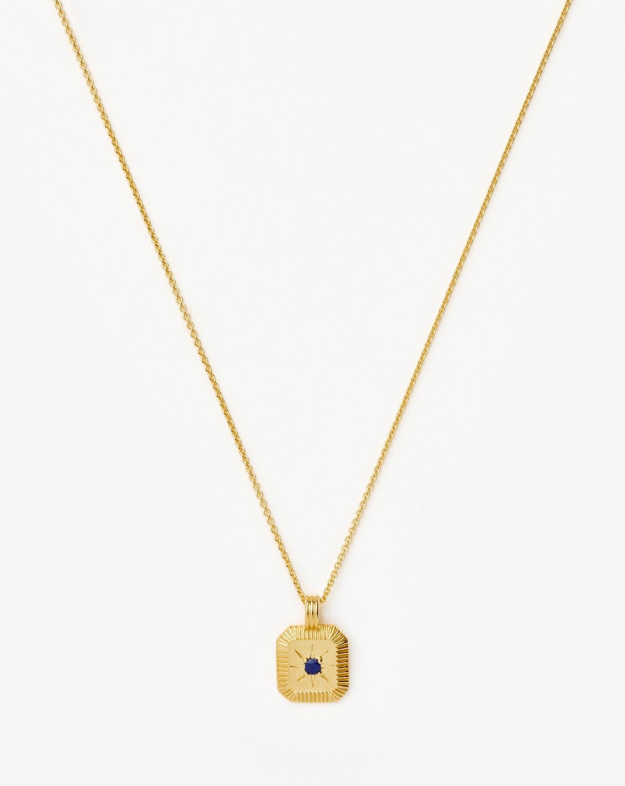 Star Ridge Birthstone Pendant Necklace | 18ct Gold Vermeil/Lapis Necklaces Missoma