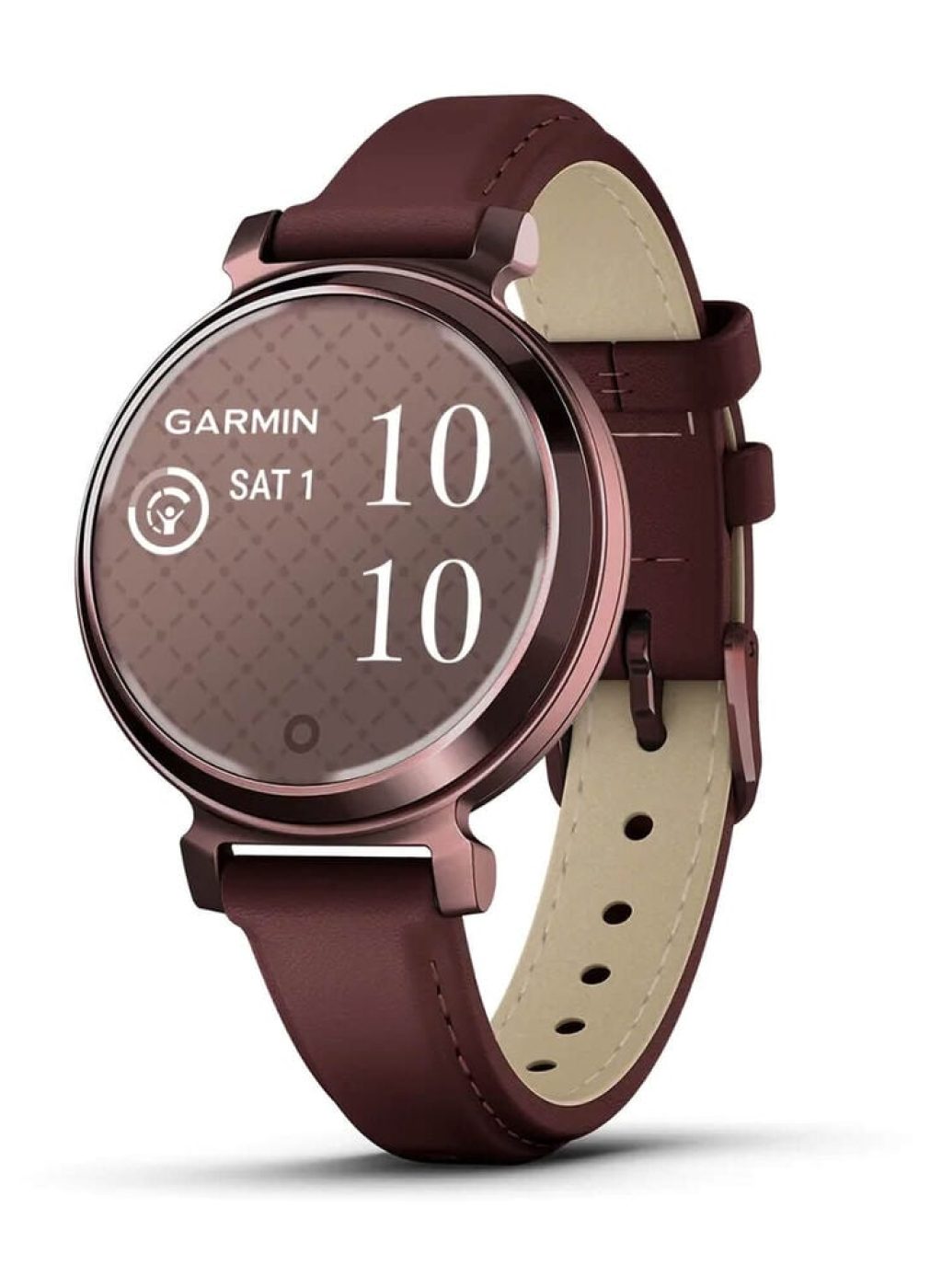 Garmin Lily® 2 Classic Dark Bronze Bezel Mulberry Leather Strap Watch image number 0