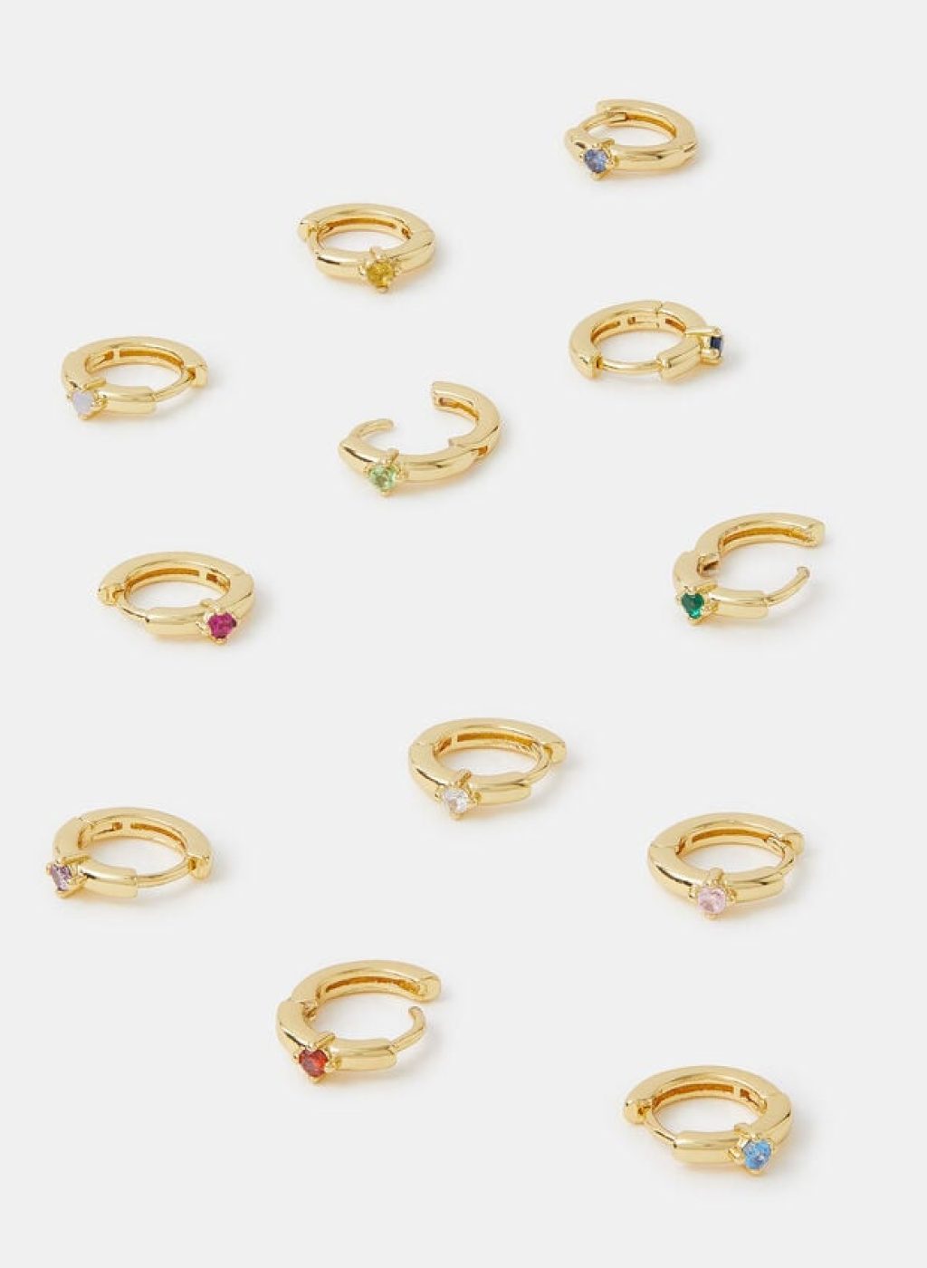 4-Pack 14ct Gold-Plated Birthstone Celestial Earrings, Gold (GOLD), large