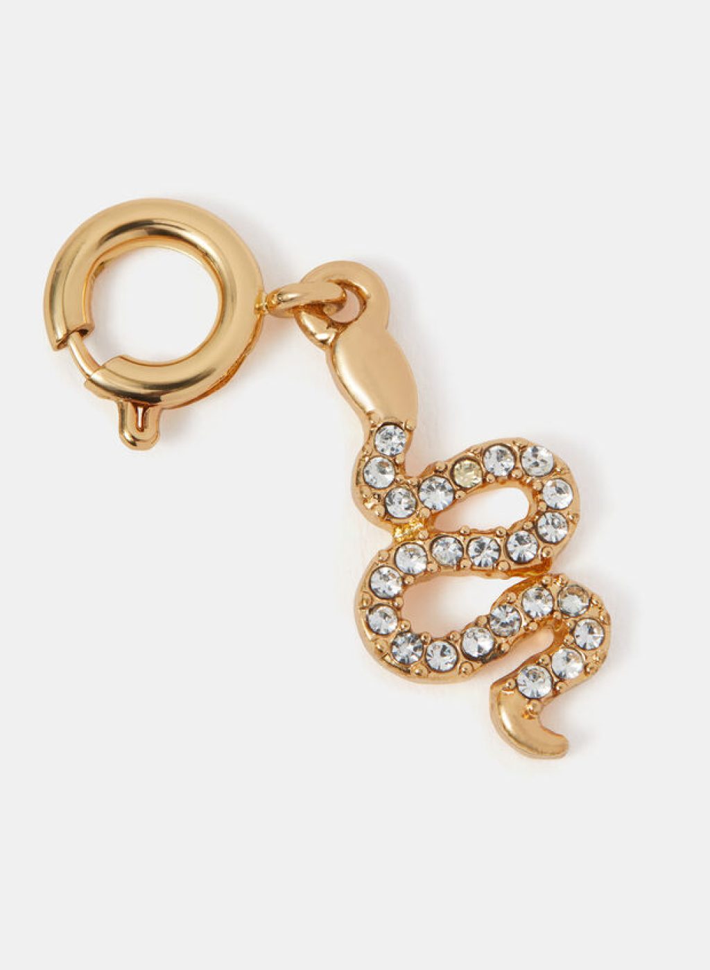 Diamanté Snake Jewellery Charm, , large