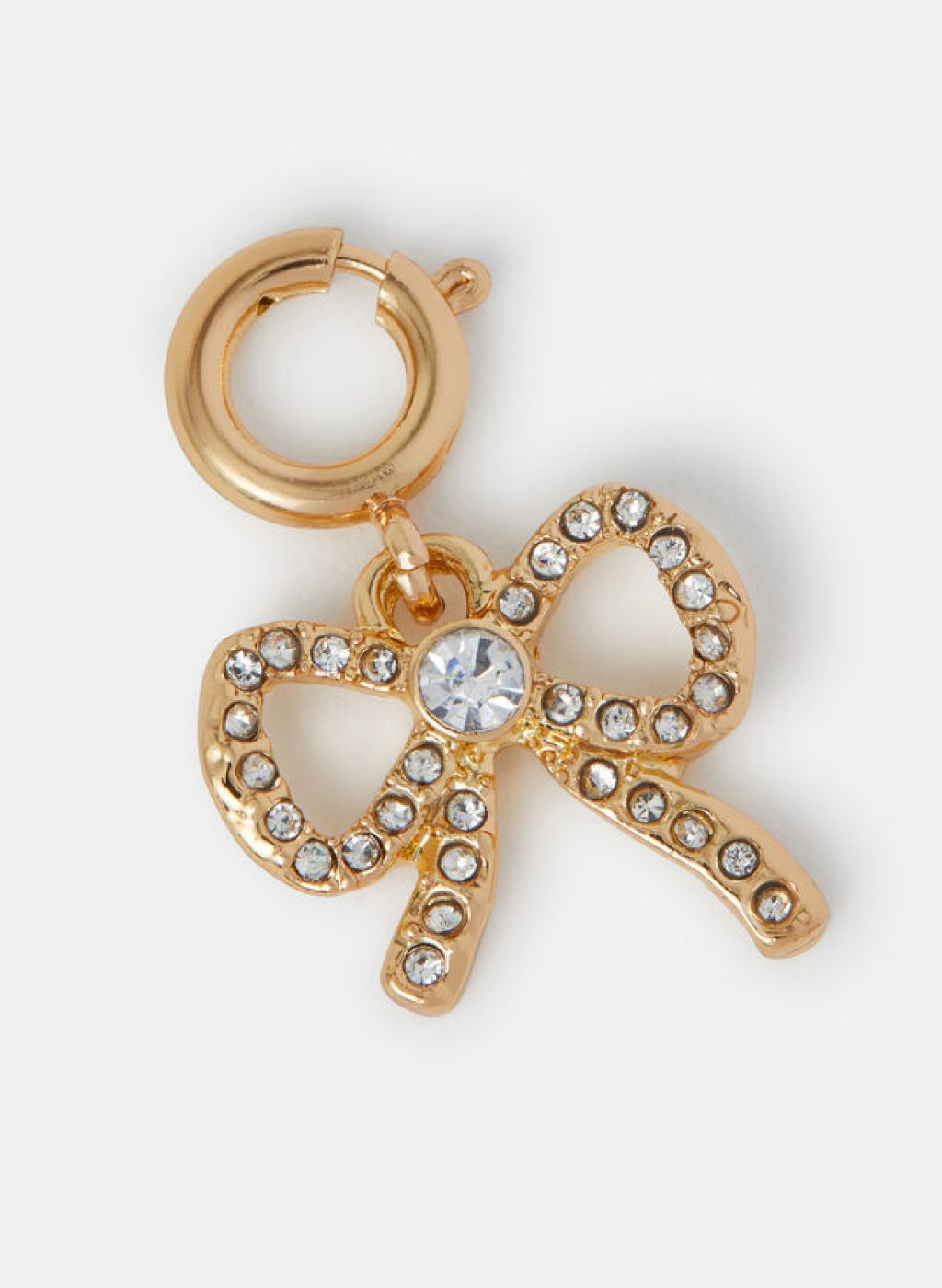 Diamanté Bow Jewellery Charm, , large