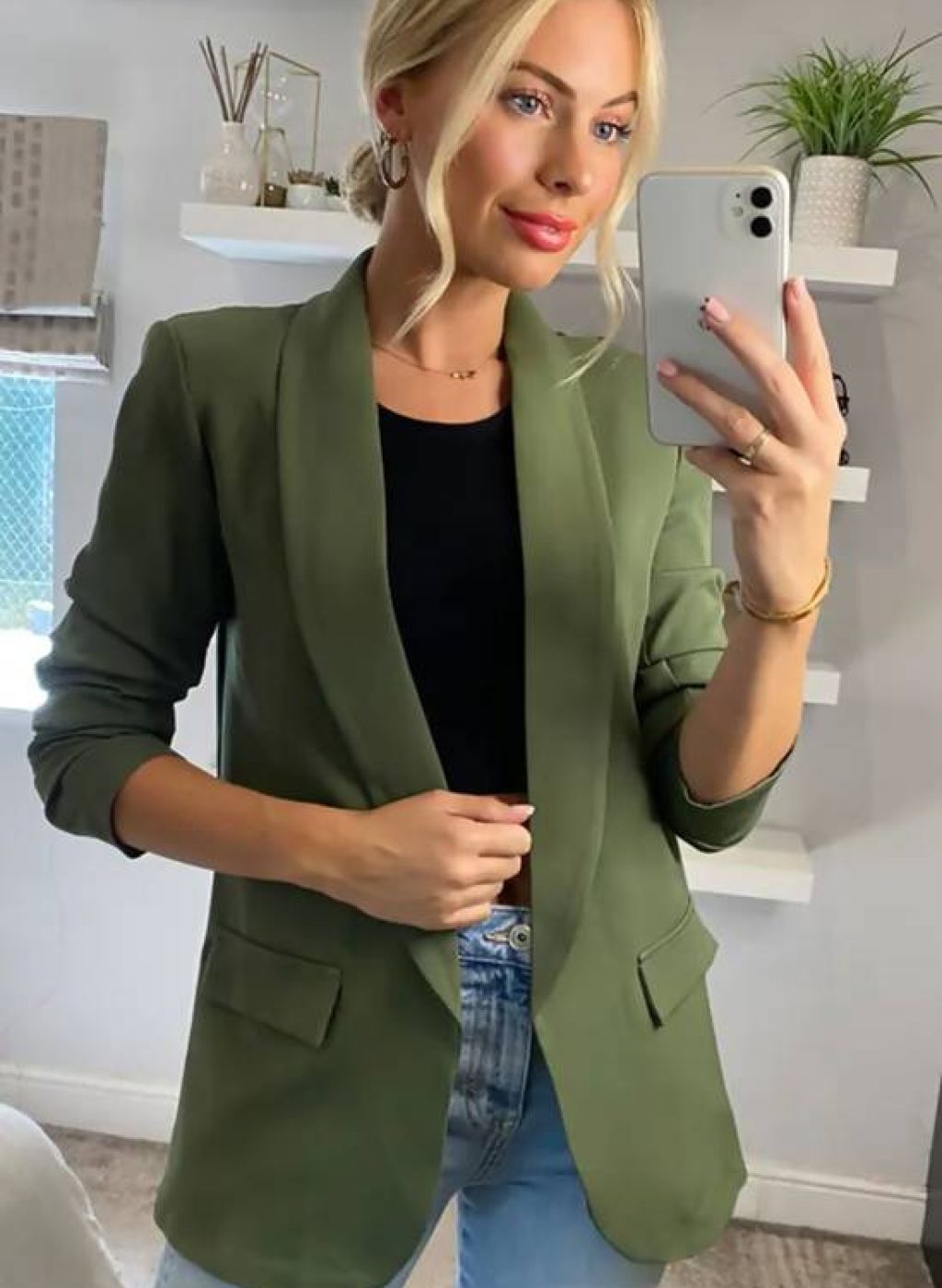 Femme Luxe Long Sleeve Pocket Blazer 1