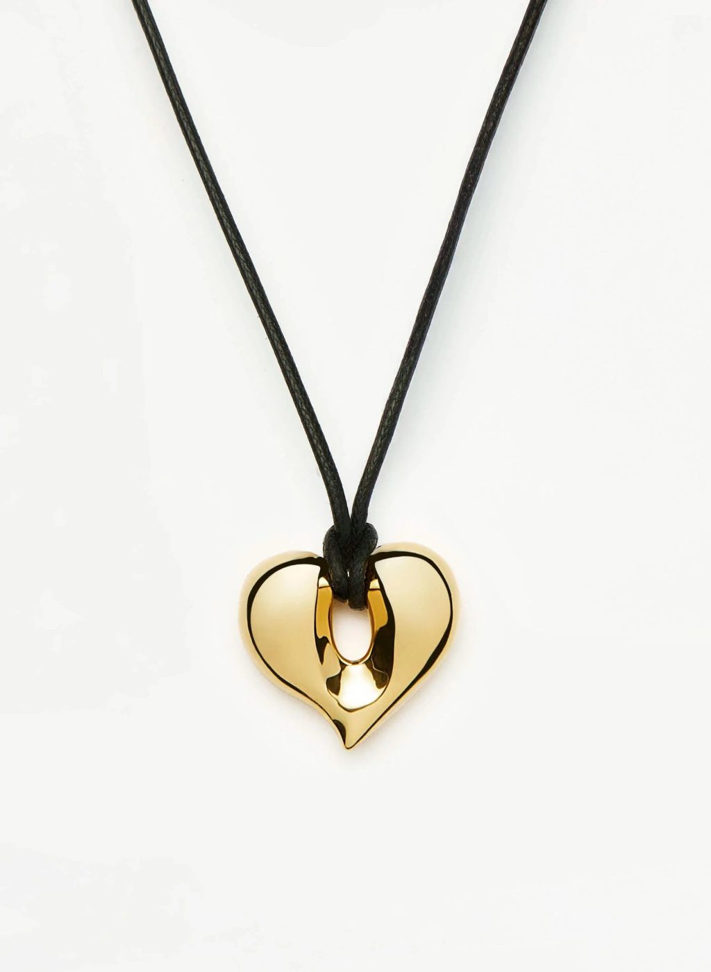 Molten Heart Pendant Cord Necklace | 18ct Gold Plated Necklace Missoma