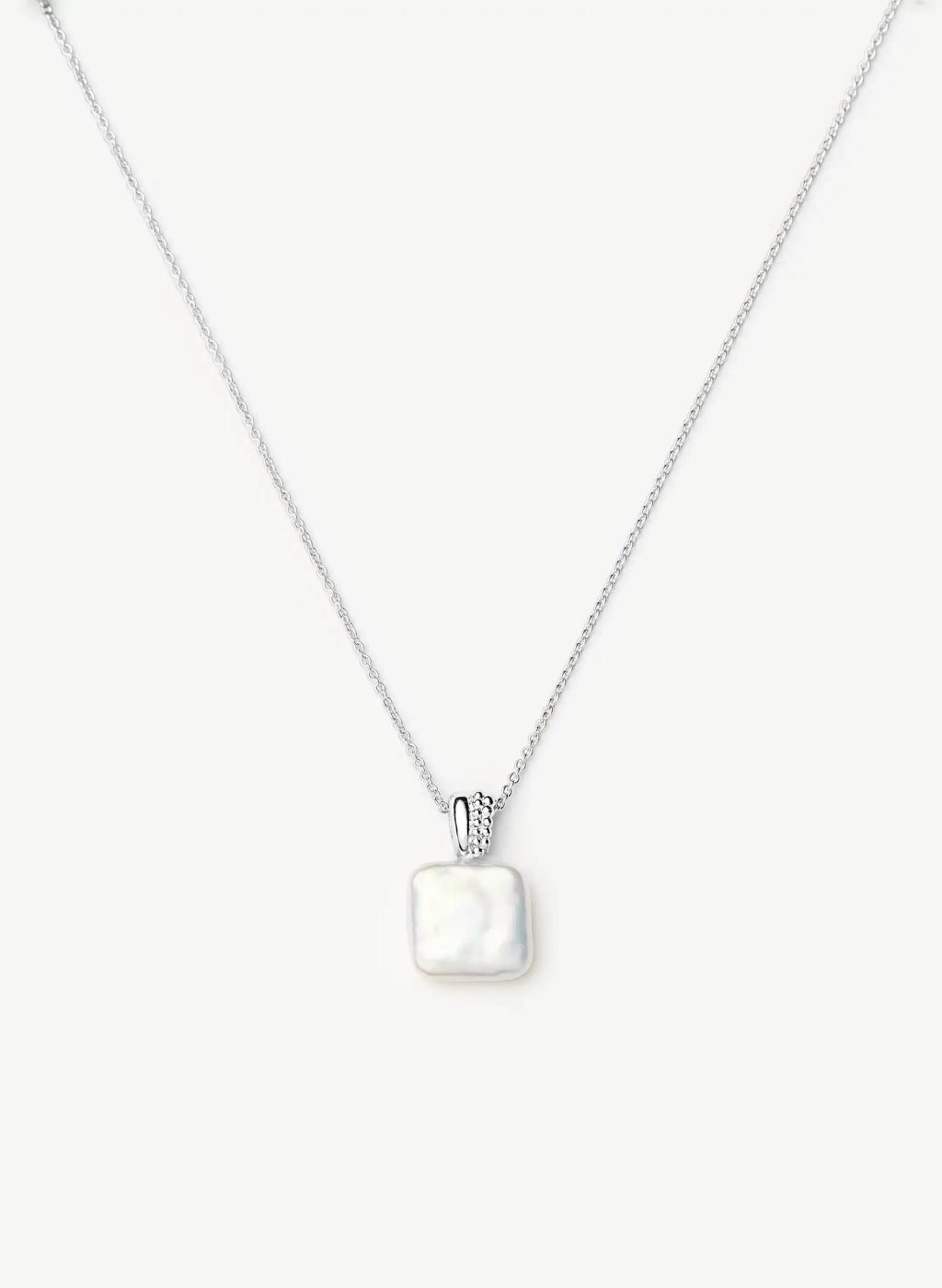 Square Pearl Baya Pendant Necklace | Sterling Silver/Pearl Necklaces Missoma