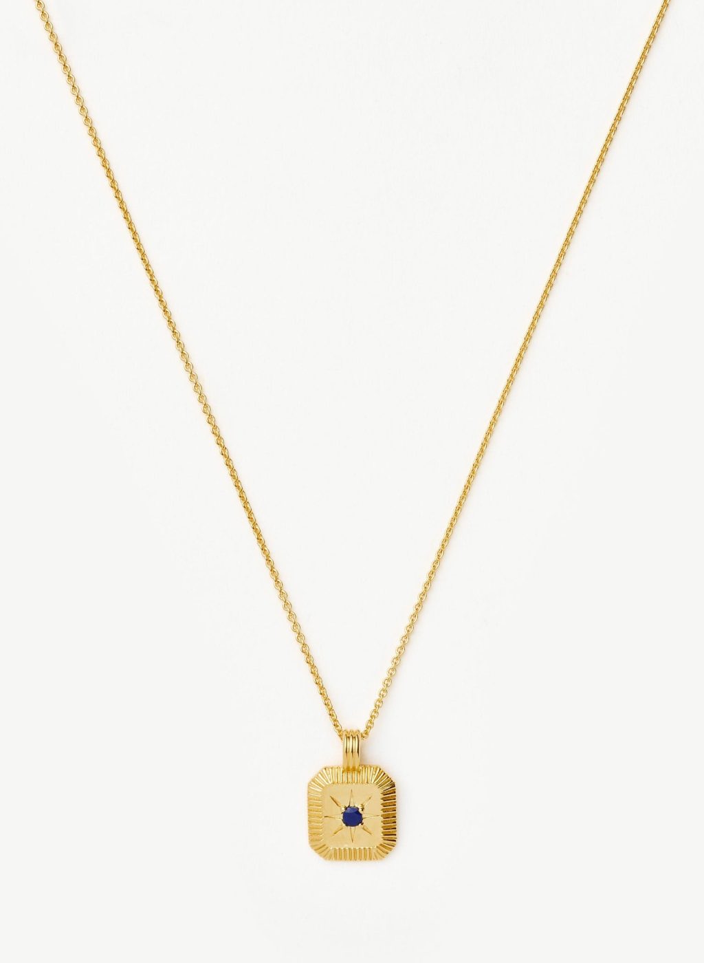 Star Ridge Birthstone Pendant Necklace | 18ct Gold Vermeil/Lapis Necklaces Missoma